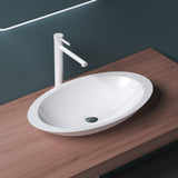 glasvilla Lavabo da Appoggio da Marmo Fuso Lavandino Bagno Ovale Col802