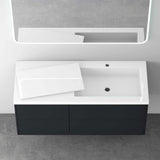 Set di mobili da bagno Glasvilla, mobile lavabo da 120 cm, mobile lavabo con base a chiusura ammortizzata, 4 cassetti, mobili da bagno Moment