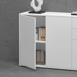 glasvilla Mobile Contenitore con 2 Ante e 2 Cassetti Mobiletto Bagno per Soggiorno, Sala da Pranzo, Camera da Letto Schrank05