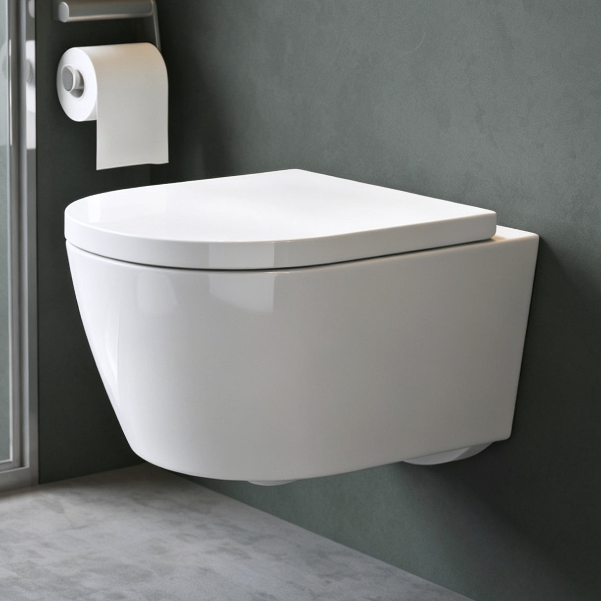 glasvilla Sanitari Bagno Sospeso in Ceramica Sanitari Bagno con Soft Close WC Sospeso Montaggio a Parete