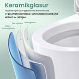 glasvilla Sanitari Bagno Sospeso in Ceramica Sanitari Bagno con Soft Close WC Sospeso Montaggio a Parete
