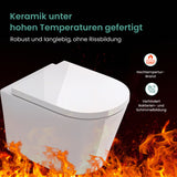 glasvilla Sanitari Bagno Sospeso in Ceramica Sanitari Bagno con Soft Close WC Sospeso Montaggio a Parete