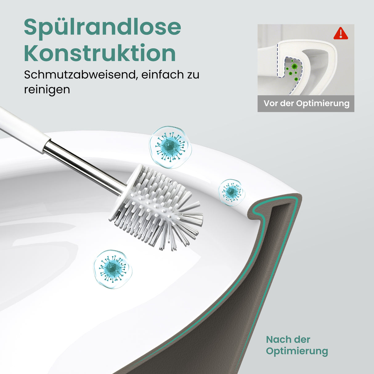 glasvilla Sanitari Bagno Sospeso in Ceramica Sanitari Bagno con Soft Close WC Sospeso Montaggio a Parete