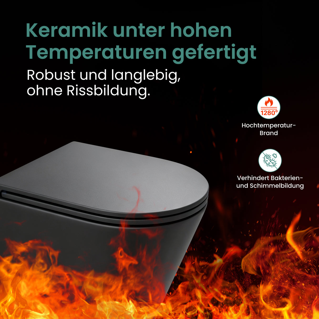 Glasvilla Design WC Suspendido Sin Borde Aachen108 – Cerámica Exclusiva con Cierre Soft-Close