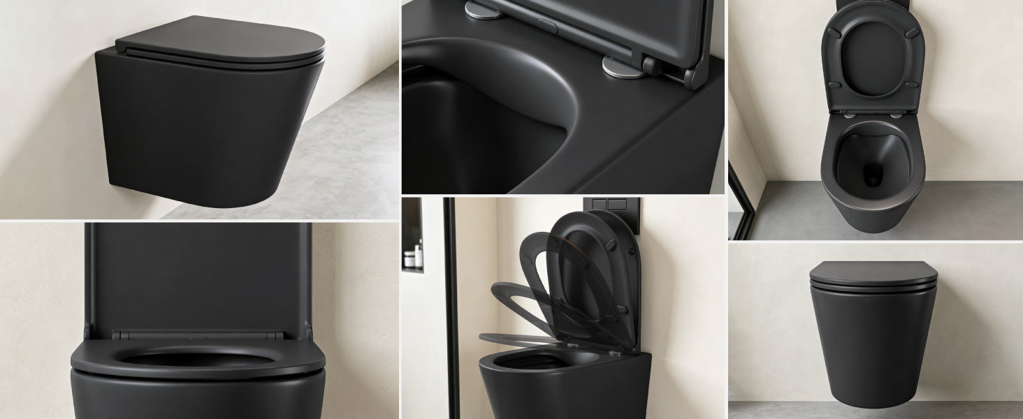 Glasvilla Design WC Suspendido Sin Borde Aachen108 – Cerámica Exclusiva con Cierre Soft-Close