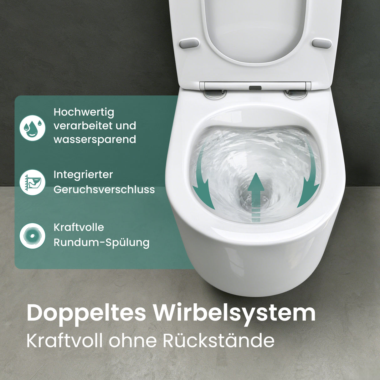 glasvilla Sanitari Bagno Sospeso in Ceramica Sanitari Bagno con Soft Close WC Sospeso Montaggio a Parete