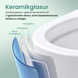 glasvilla Sanitari Bagno Sospeso in Ceramica Sanitari Bagno con Soft Close WC Sospeso Montaggio a Parete