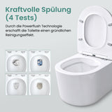glasvilla Sanitari Bagno Sospeso in Ceramica Sanitari Bagno con Soft Close WC Sospeso Montaggio a Parete