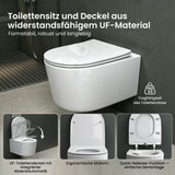 glasvilla Sanitari Bagno Sospeso in Ceramica Sanitari Bagno con Soft Close WC Sospeso Montaggio a Parete