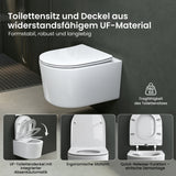 glasvilla Sanitari Bagno Sospeso in Ceramica Sanitari Bagno con Soft Close WC Sospeso Montaggio a Parete