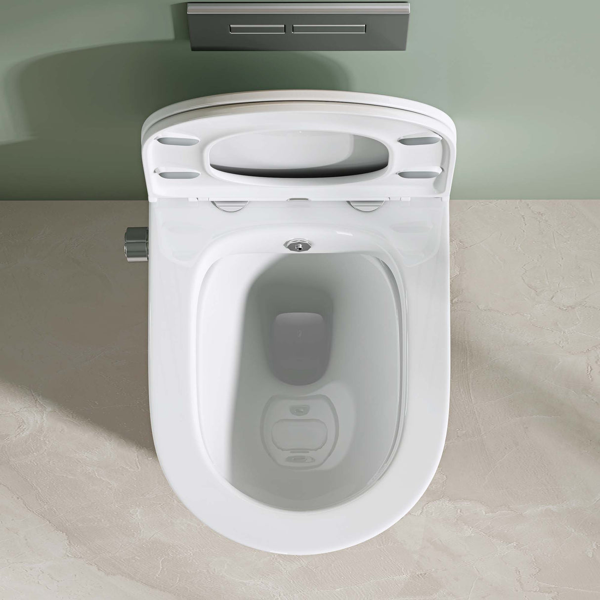 glasvilla Sanitari Bagno Sospeso in Ceramica Sanitari Bagno Bianco con Soft Close Montaggio a Parete Aachen601