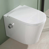 glasvilla Sanitari Bagno Sospeso in Ceramica Sanitari Bagno Bianco con Soft Close Montaggio a Parete Aachen601