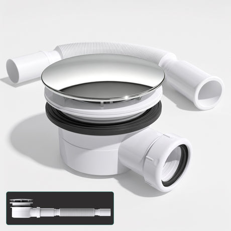 glasvilla Bonde de Douche pour Receveur de Douche Diamètre de la Douche 40 mm Trou d’Évacuation 90 mm AL001