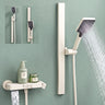 glasvilla Duschsystem mit Regendusche Duschkopf 3 Strahlarten höhenverstellbar Duschbrause mit Unterauslauf aus Aluminium Duschsystem10 Arvexa-02