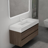 glasvilla Mobile Bagno Sospeso 120x48x63cm con 2 cassetti Mobile da Bagno con Lavabo Deep