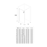 glasvilla Box Doccia Walk-In in Vetro 10mm Parete Doccia in Vetro di Sicurezza ESG con Rivestimento Nano e Braccio di Sostegno BRAM1&BRAM3 Bremen2