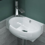 glasvilla Lavabo da Appoggio 42X28X15cm Lavabo Bagno Sospeso Lavandino Bagno in Ceramica con Nano Rivestimenti Brüssel001