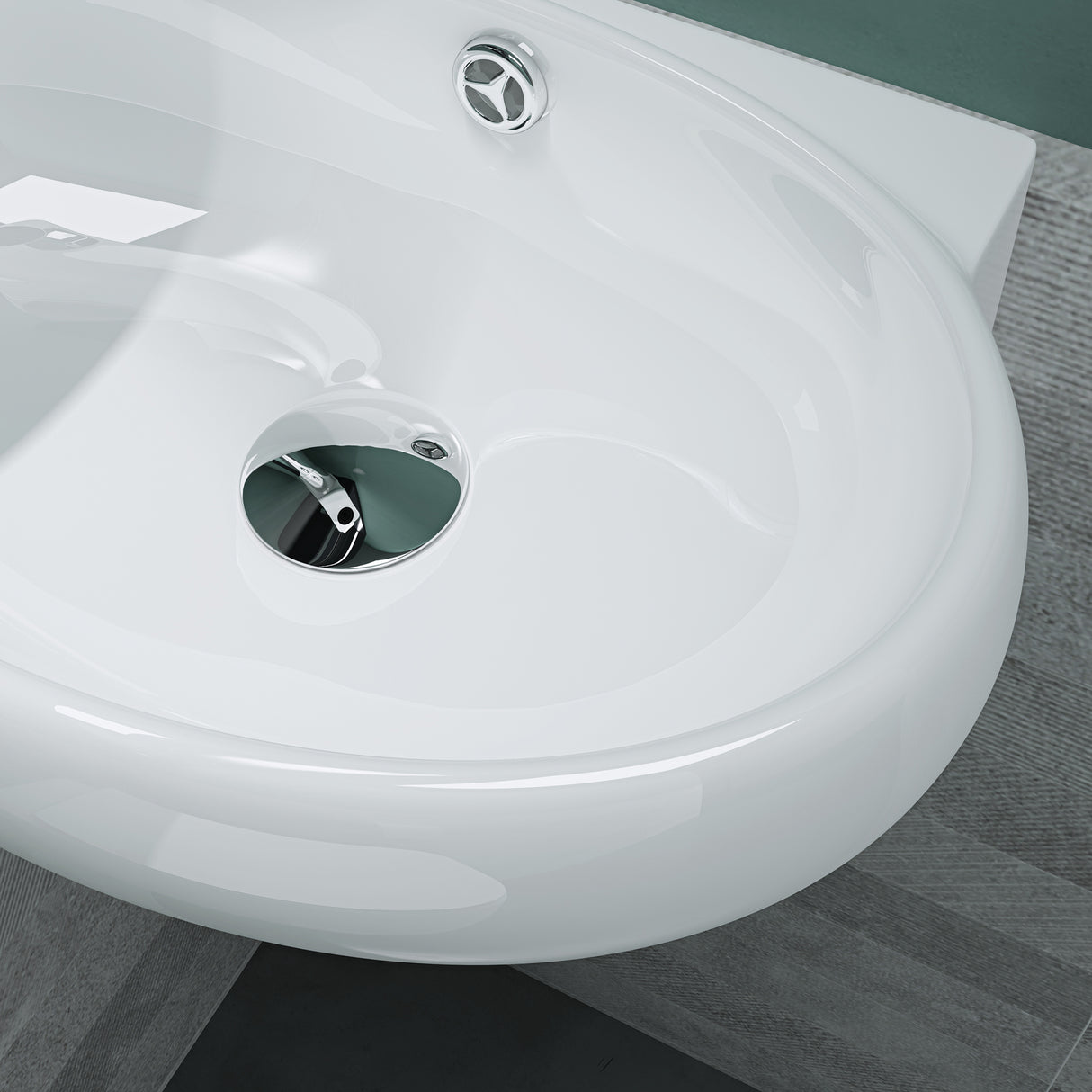 glasvilla Lavabo da Appoggio 42X28X15cm Lavabo Bagno Sospeso Lavandino Bagno in Ceramica con Nano Rivestimenti Brüssel001