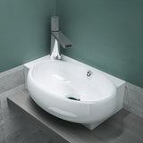 glasvilla Lavabo da Appoggio 42X28X15cm Lavabo Bagno Sospeso Lavandino Bagno in Ceramica con Nano Rivestimenti Brüssel001