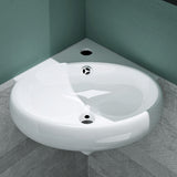 glasvilla Lavabo da Appoggio in Ceramica Lavabo Sospeso con Nano Rivestimenti Lavabo Bagno Sospeso Lavandino Bagno Bianco Brüssel002