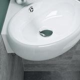 glasvilla Lavabo da Appoggio in Ceramica Lavabo Sospeso con Nano Rivestimenti Lavabo Bagno Sospeso Lavandino Bagno Bianco Brüssel002