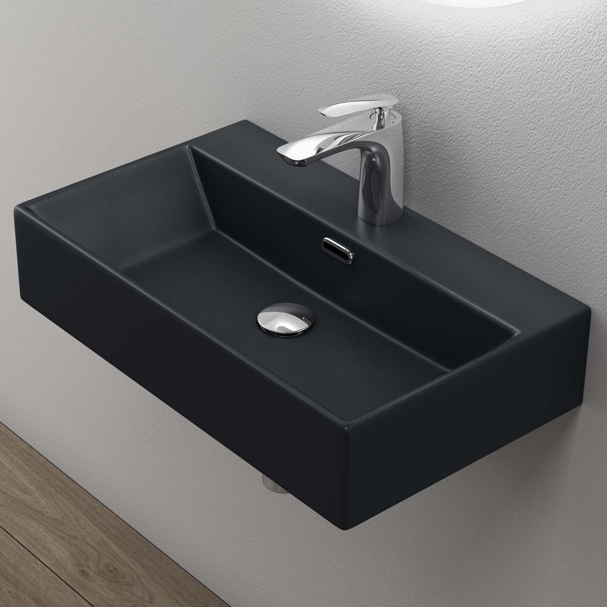glasvilla Lavabo da Appoggio in Ceramica Lavabo Bagno Sospeso Lavandino Bagno con Nano Rivestimenti Brüssel206
