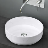glasvilla Lavabo da Appoggio in Ceramica Lavandino Bagno Rotondo con Nano Rivestimenti Brüssel203