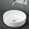 glasvilla Lavabo da Appoggio in Ceramica Lavandino Bagno Rotondo con Nano Rivestimenti Brüssel203