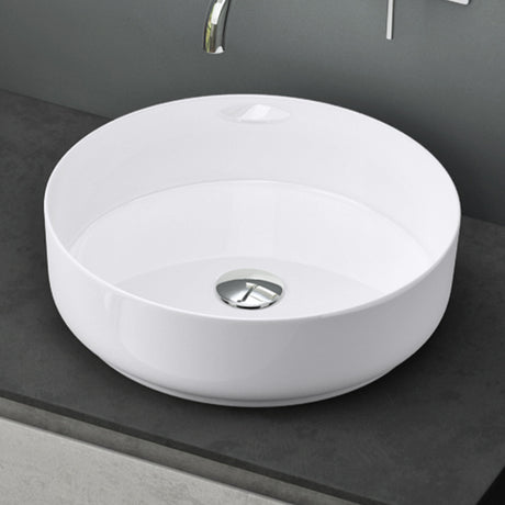 glasvilla Lavabo da Appoggio in Ceramica Lavandino Bagno Rotondo con Nano Rivestimenti Brüssel203