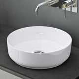 glasvilla Lavabo da Appoggio in Ceramica Lavandino Bagno Rotondo con Nano Rivestimenti Brüssel203