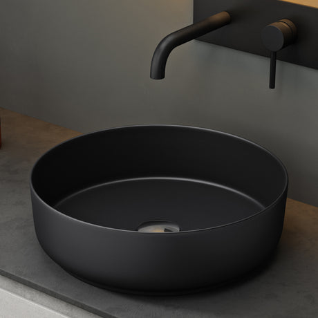 glasvilla Lavabo da Appoggio in Ceramica Lavandino Bagno Rotondo con Nano Rivestimenti Brüssel203