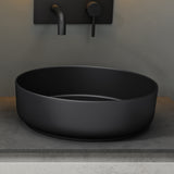 glasvilla Lavabo da Appoggio in Ceramica Lavandino Bagno Rotondo con Nano Rivestimenti Brüssel203