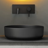 glasvilla Lavabo da Appoggio in Ceramica Lavandino Bagno Rotondo con Nano Rivestimenti Brüssel203