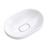 glasvilla Lavabo da Incasso in Ceramica Lavabo Sottopiano Ovale con Nano Rivestimenti Bianco Brüssel5006A