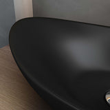 Lavabo Glasvilla da appoggio ovale in ceramica 59x38cm, mobiletto lavabo con rivestimento nano Br818