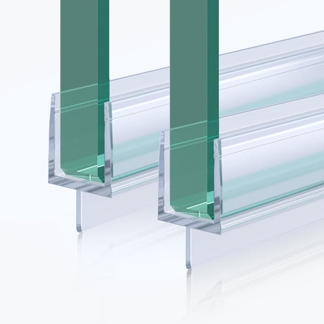Guarnizione per doccia in PVC Glasvilla | Guarnizione per porta doccia per vetri da 6-8 mm | Guarnizione di ricambio per porte e box doccia