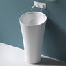 Lavabo Glasvilla, lavabo da appoggio in ghisa minerale, colonna lavabo, colonna d'appoggio Colossum33