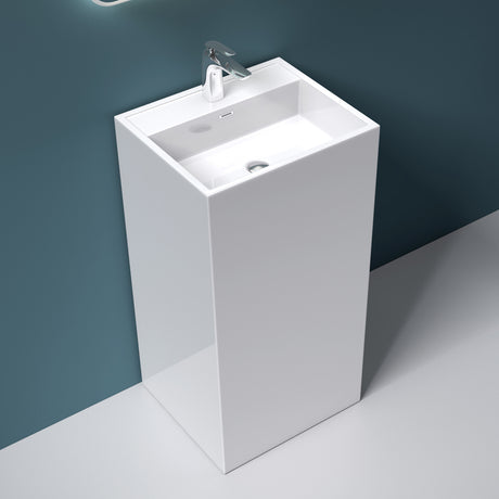 Lavabo da appoggio a colonna Glasvilla Design Col34 in ghisa minerale