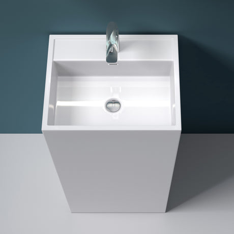 Lavabo da appoggio a colonna Glasvilla Design Col34 in ghisa minerale
