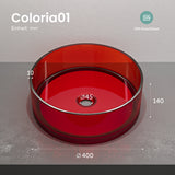 Lavabo Sobre Encimera Glasvilla Coloria01  Resina Translúcida Redonda (40 cm)