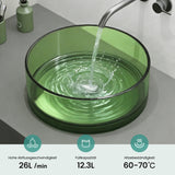 glasvilla Lavabo da Appoggio in Resina, Lavabo da Bagno senza Foro Rubinetto e Troppopieno, Coloria01