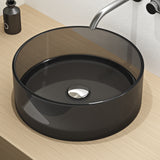 glasvilla Lavabo da Appoggio in Resina, Lavabo da Bagno senza Foro Rubinetto e Troppopieno, Coloria01