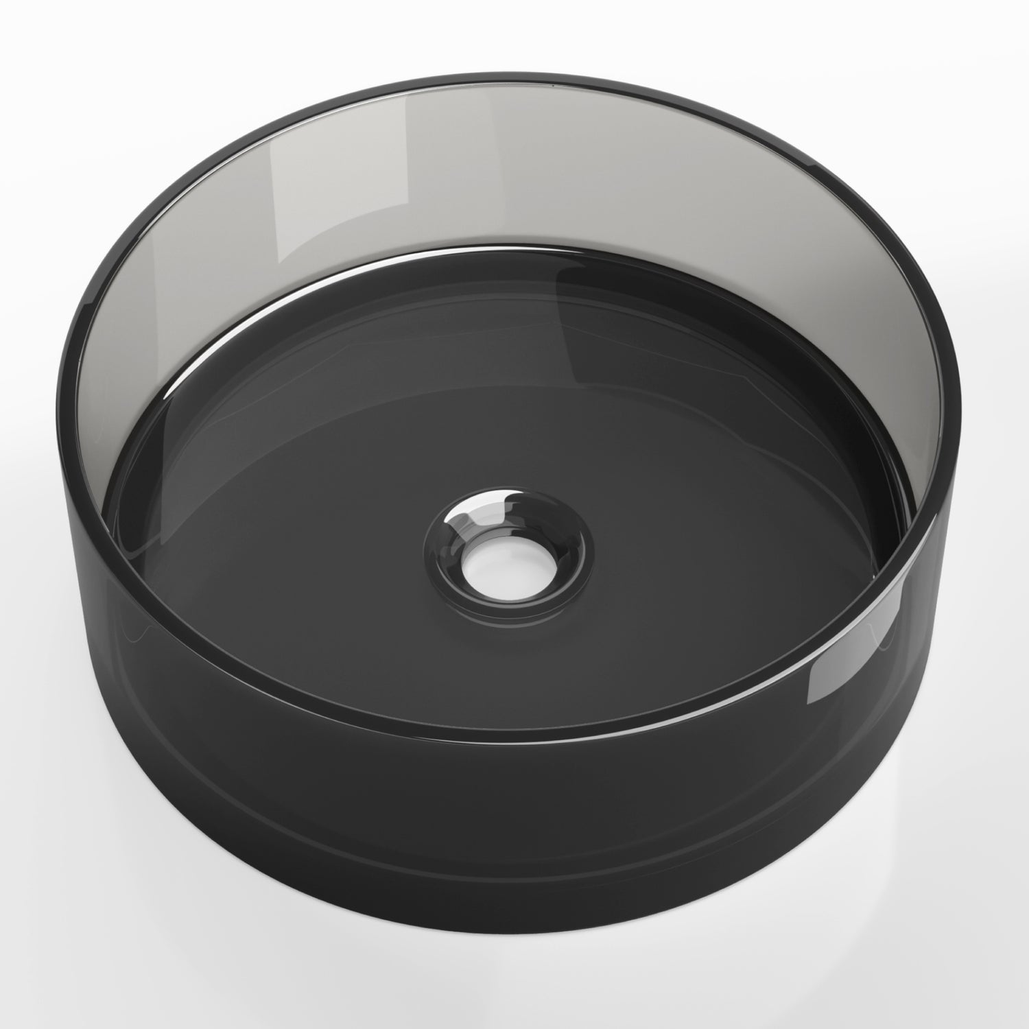 glasvilla Lavabo da Appoggio in Resina, Lavabo da Bagno senza Foro Rubinetto e Troppopieno, Coloria01