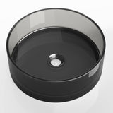 glasvilla Lavabo da Appoggio in Resina, Lavabo da Bagno senza Foro Rubinetto e Troppopieno, Coloria01