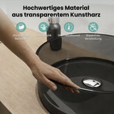 glasvilla Lavabo da Appoggio in Resina, Lavabo da Bagno senza Foro Rubinetto e Troppopieno, Coloria01