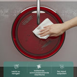 glasvilla Lavabo da Appoggio in Resina, Lavabo da Bagno senza Foro Rubinetto e Troppopieno, Coloria01