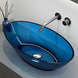 glasvilla Lavabo da Appoggio in Resina 63x34x17cm, Lavabo da Bagno Ovale senza Foro Rubinetto e Troppopieno, Coloria02