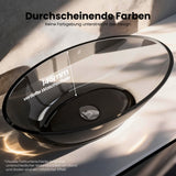 Glasvilla Design Lavabo Sobre Encimera Coloria02 – Resina Oval Translúcida 63 cm