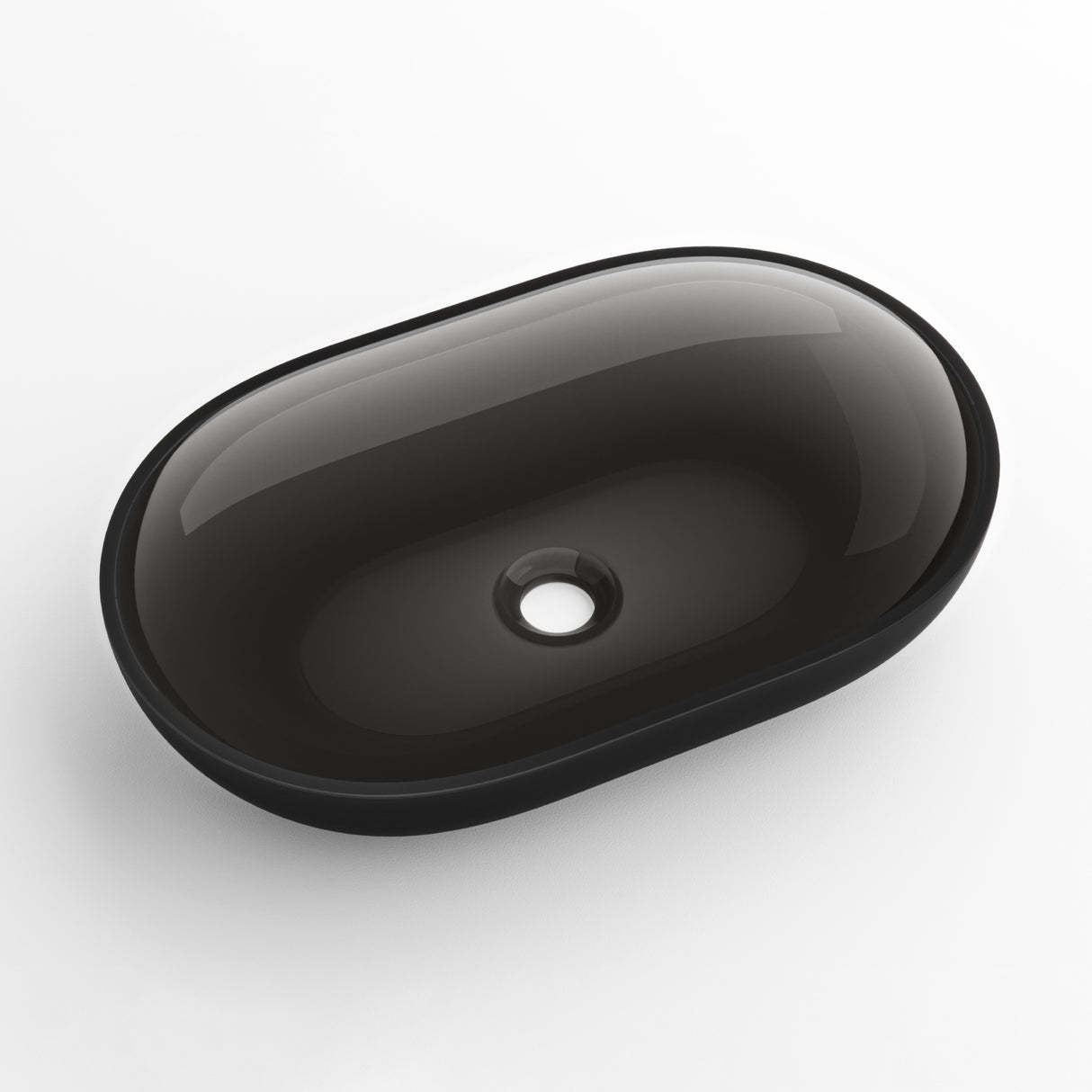 glasvilla Lavabo da Appoggio in Resina 54x34x10.5cm, Lavabo da Bagno Ovale senza Foro Rubinetto e Troppopieno, Coloria03