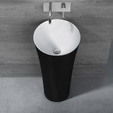 Lavabo Glasvilla, lavabo da appoggio in ghisa minerale, colonna lavabo, colonna d'appoggio Colossum33